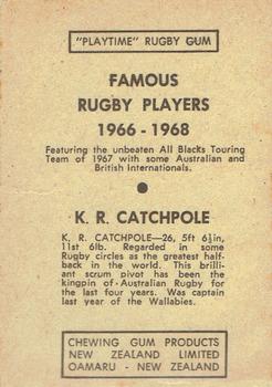 1968 Playtime Rugby Gum Famous Rugby Players - Green #31 Ken Catchpole Back
